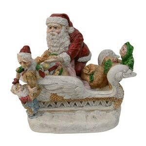 United Design Legend of Santa Claus Packing Sleigh Figurine 1987 Limited Edition